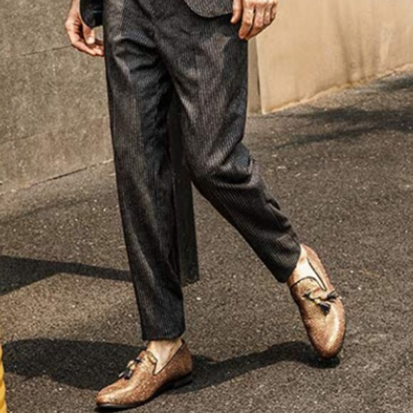 JITAI Performer's Dress /Party Shoes Loafers Tassels Metallic Copper Men's 11.5 - Picture 14 of 17